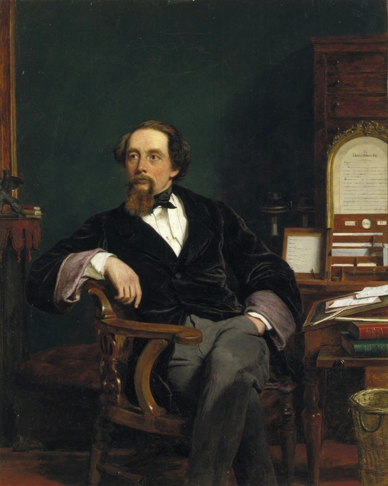 Уильям Фрит «Чарльз Диккенс в своем кабинете», 1859 Картина Английского художника Уильяма Фрита William Powell Frith