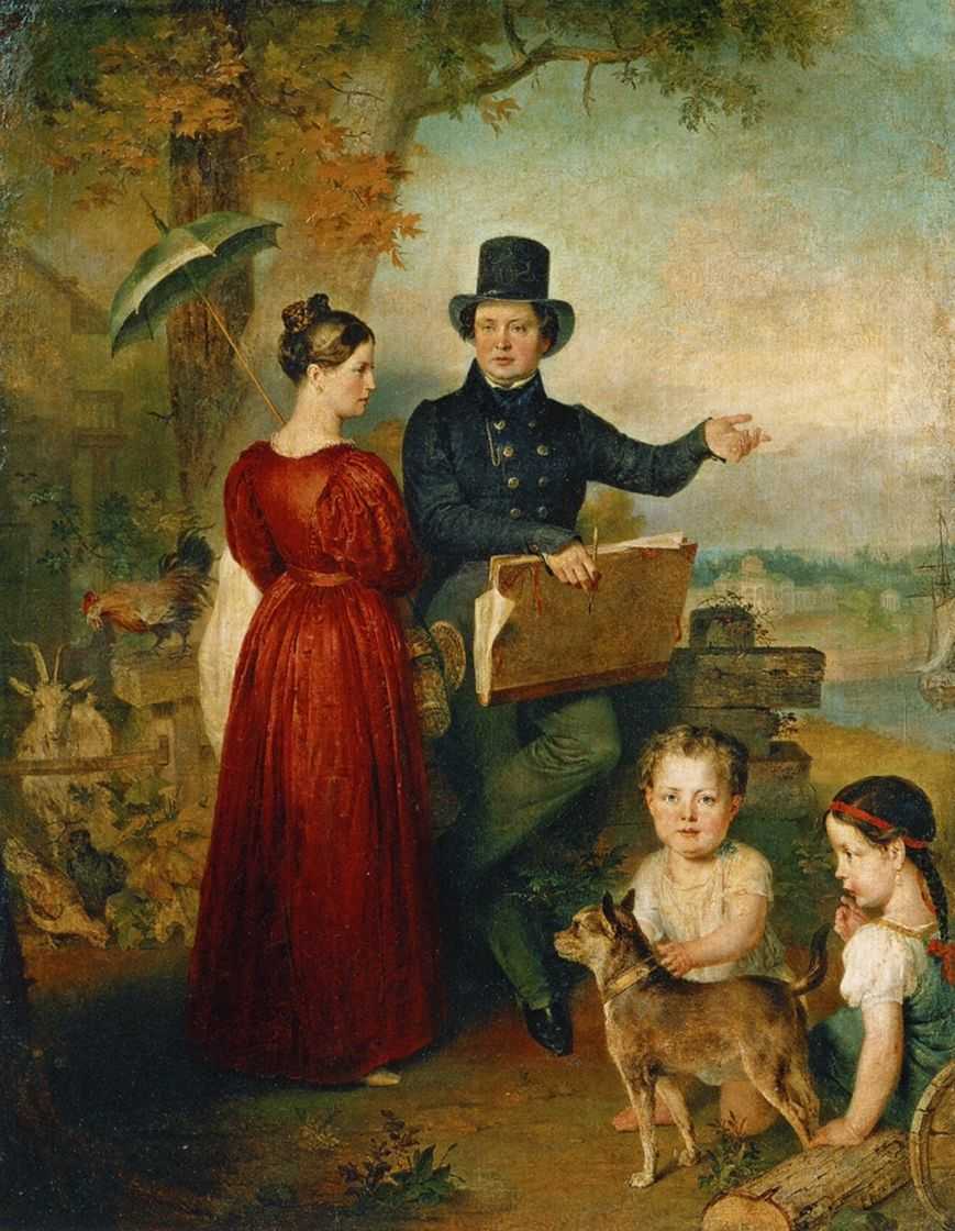 Голике Василий Александрович Автопортрет с женой и детьми