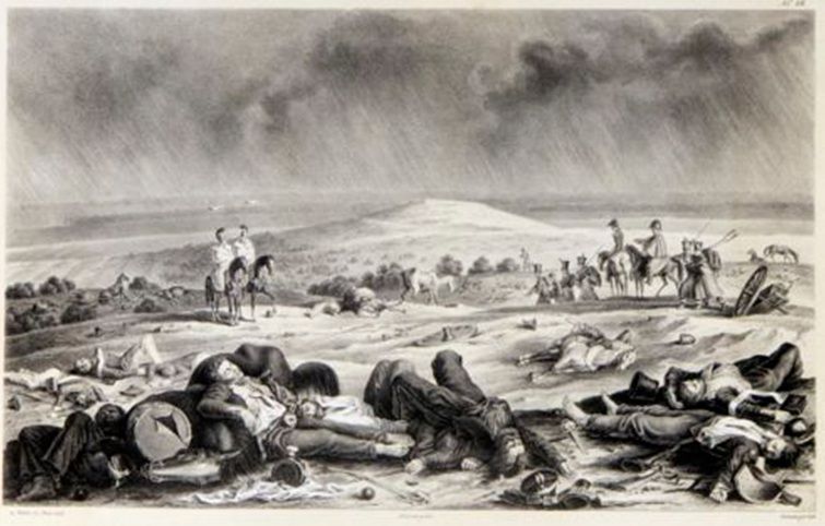 На поле битвы на реке Москве (Бородино), 17 сентября 1812 г.