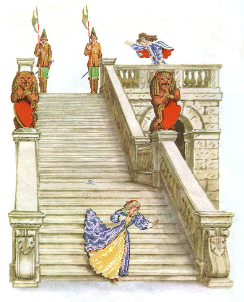 Владимир Конашевич - Иллюстрация к сказке Золушка, 1956