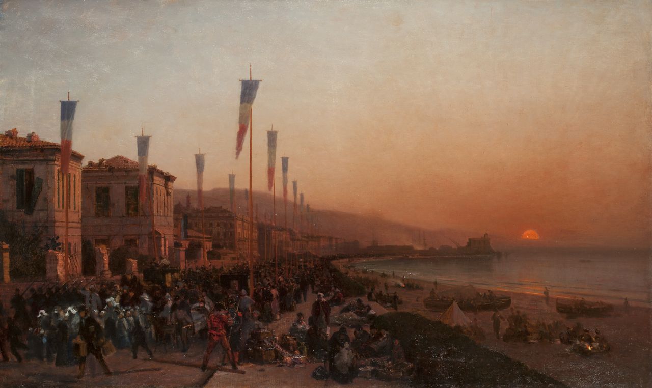 Алексей Боголюбов. Землетрясение в Ментоне в карнавальную ночь 23 февраля 1887 года, 1887 Алексей Боголюбов. Землетрясение в Ментоне в карнавальную ночь 23 февраля 1887 года, 1887