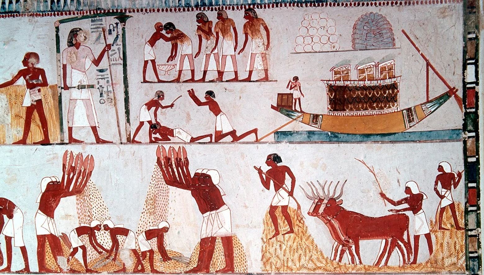 Фреска с гробницы Менны в Фивах, XVIII династия Фреска с гробницы Менны в Фивах, XVIII династия