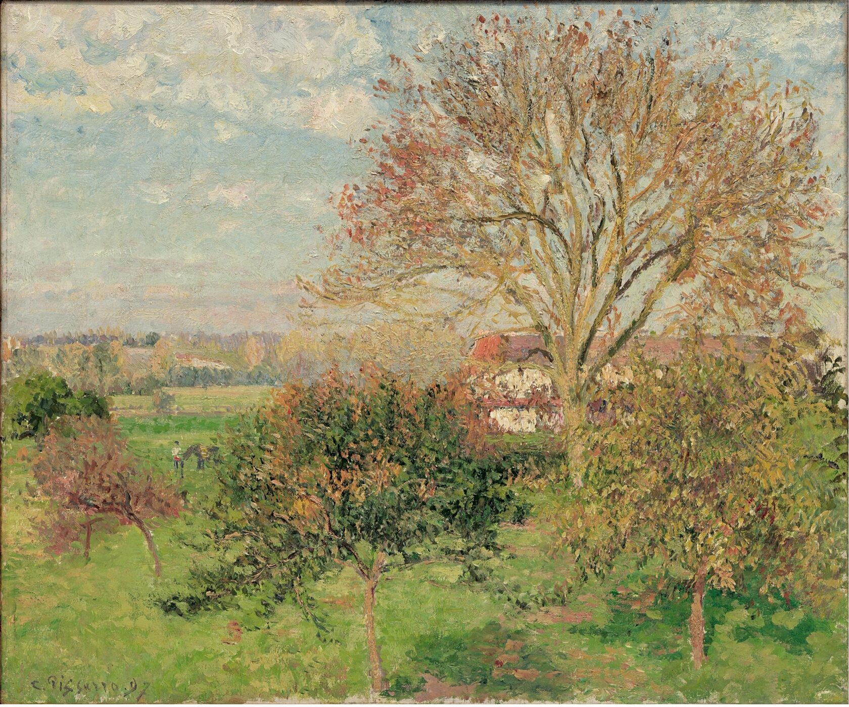 Камиль Писсаро «Большое ореховое дерево, осеннее утро, Эраньи», 1897 Камиль Писсаро «Большое ореховое дерево, осеннее утро, Эраньи», 1897