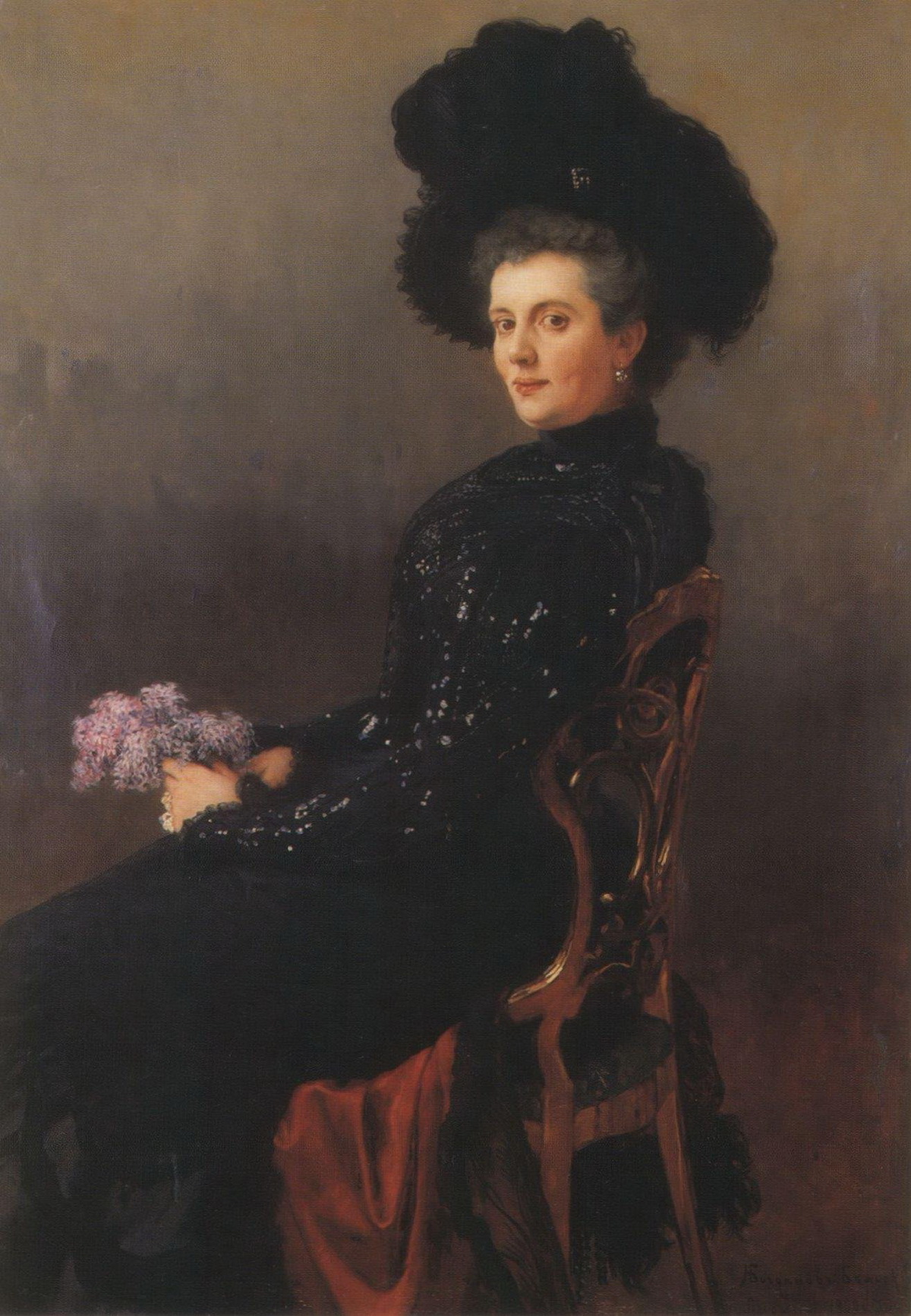 Богданов-Бельский Н.П. Картина. Портрет дамы в кресле. 1900
