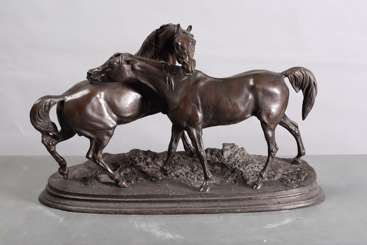 Мене Пьер Жюль (Mene Pierre Jules). Скульптура. Лошади на воле. XIX век