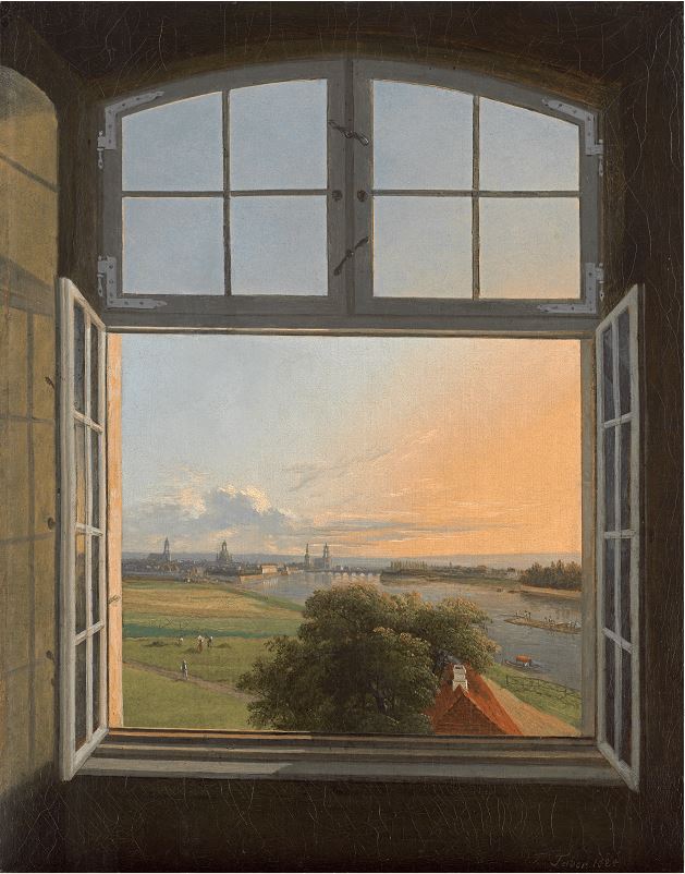 К.Г. Траугот Фабер. Вид на Дрезден. 1824