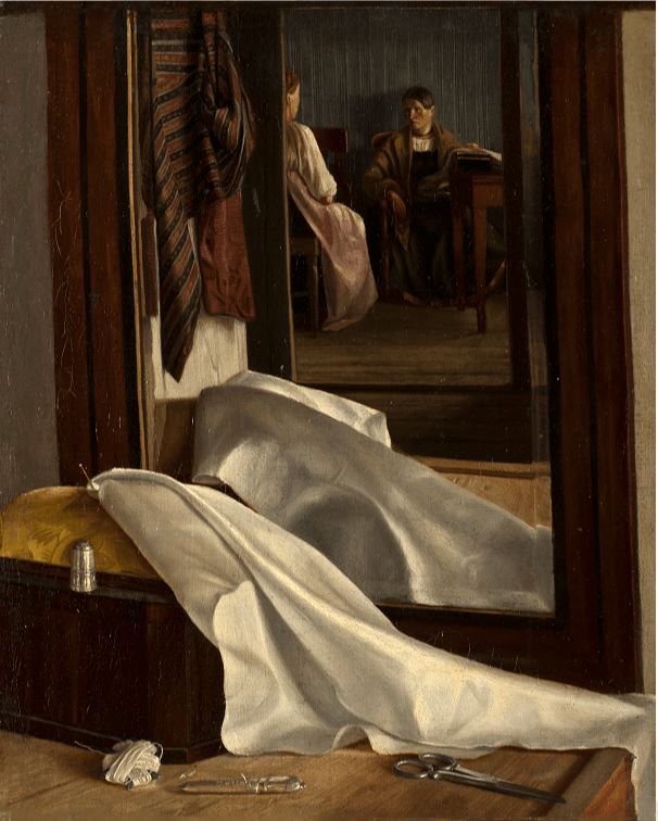 Неизвестный художник. Отражение в зеркале. Вторая четверть XIX века