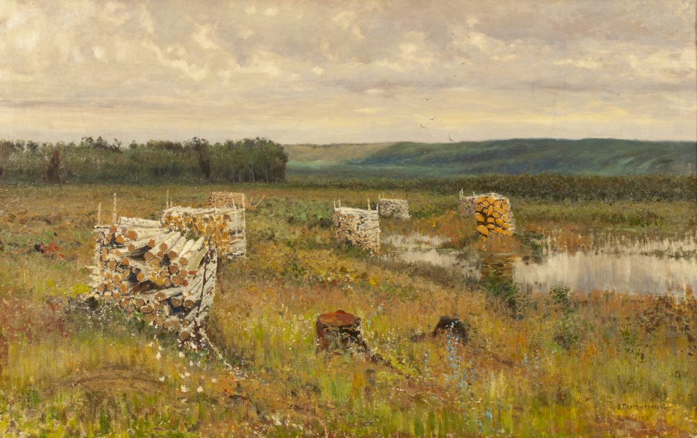 Василий Переплетчиков - Лесная порубка, 1892