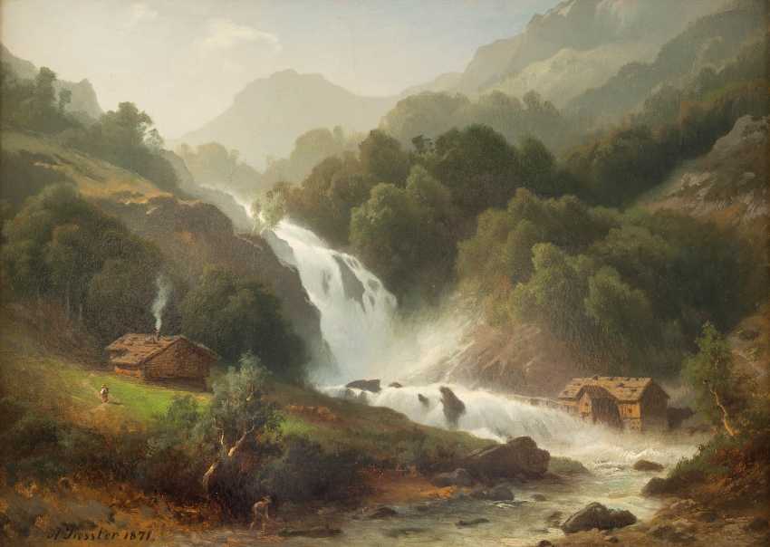 А. Кесслер - Рейхенбахский водопад в Швейцарии, 1826