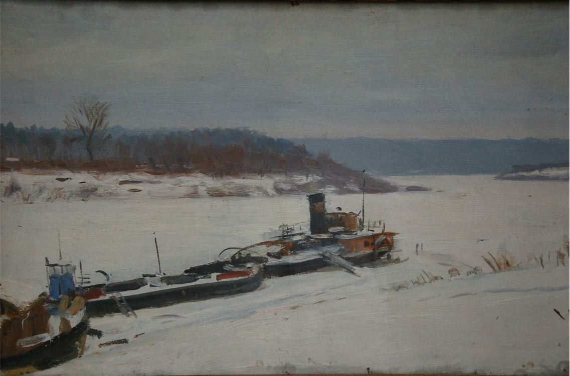  Цыплаков Виктор Григорьевич - Ока зимой, 1952